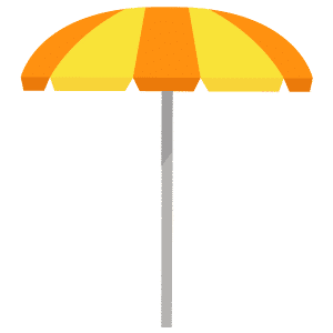 A big beach umbrella to protect from the sun