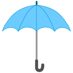 A big blue rain umbrella