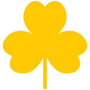 A golden shamrock