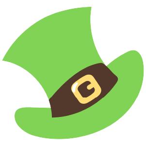 A green St. Patrick's day top hat