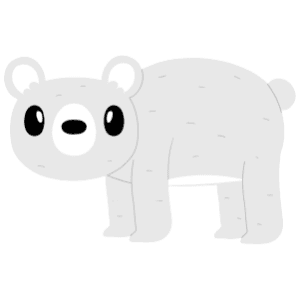 A polar bear on all fours