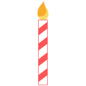 A red candle for a birthday cake