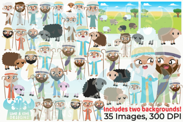 Abraham and Lot Clipart Pack All Images