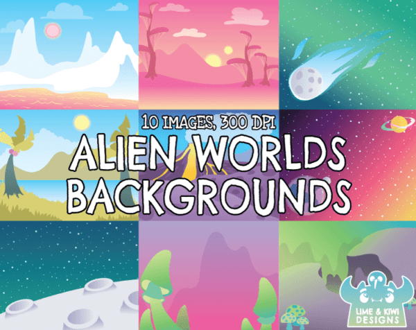 Alien Worlds Backgrounds Clipart Preview 1