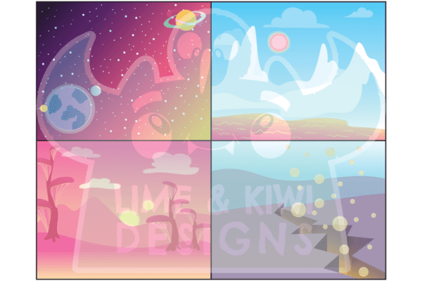 Alien Worlds Backgrounds Clipart Preview 2