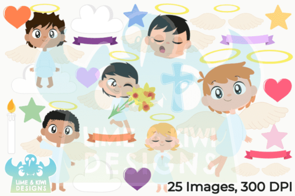 Angel Boys Clipart Pack All Images