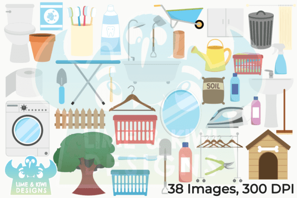 Around The House 1 Clipart Pack All Images