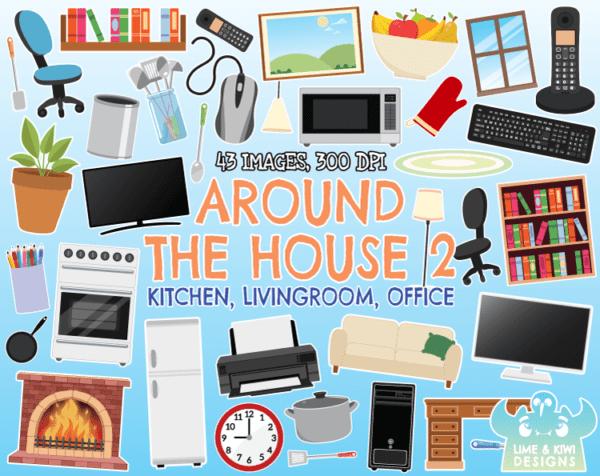 Around The House 2 Clipart Pack