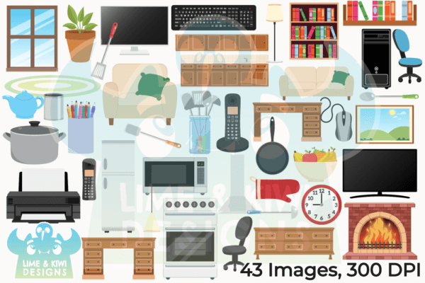 Around The House 2 Clipart Pack All Images