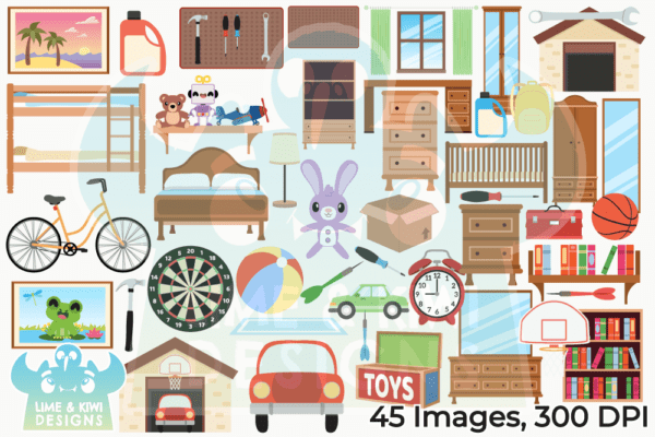 Around The House 3 Clipart Pack All Images