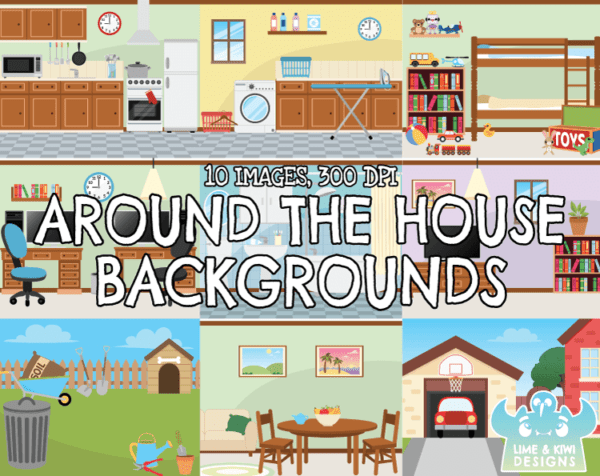 Around The House Backgrounds Clipart Preview 1