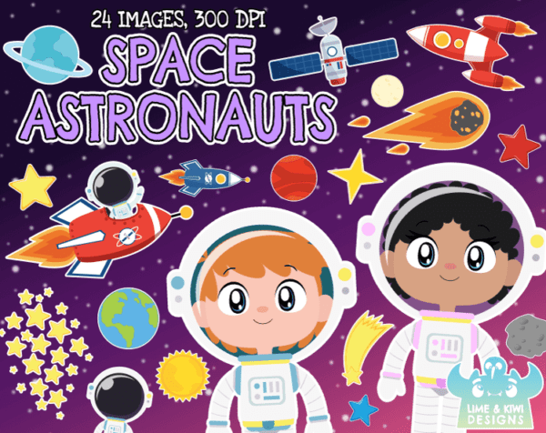 Astronauts Clipart Pack