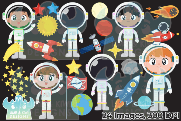 Astronauts Clipart Pack All Images