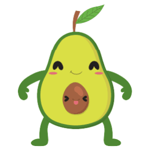 A cute Avocado Boy with silly seed