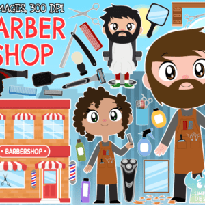 Barber Shop Clipart Pack