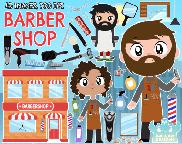 Barber Shop Clipart Pack