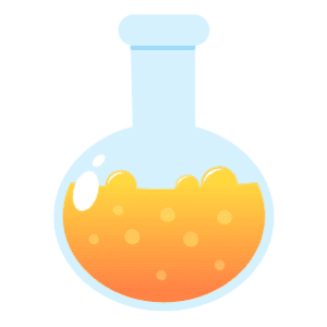 A Beaker With Orange Liquid