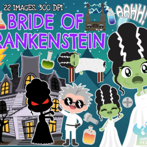 Bride of Frankenstein Clipart Pack