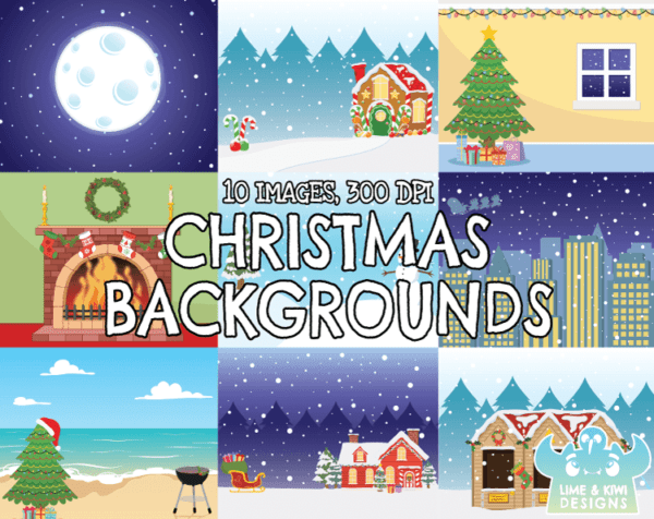 Christmas Backgrounds Clipart Preview 1