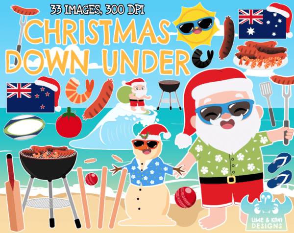 Christmas Down Under Clipart Pack