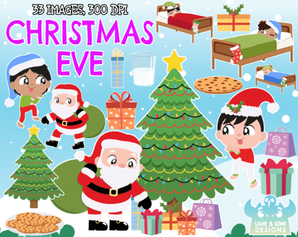 Christmas Eve Clipart Pack