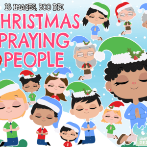 Christmas Praying People Clipart Pack