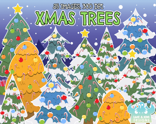 Christmas Trees Clipart Pack