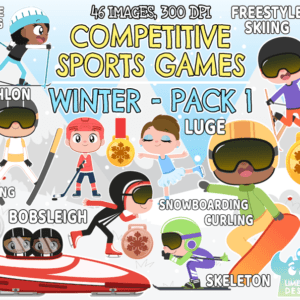 Competitive Sports Games Winter 1 Clipart Pack