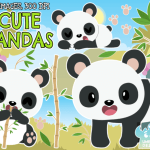 Cute Pandas Clipart Pack