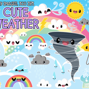 Cute Weather Clipart Pack