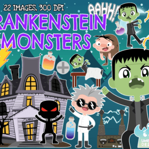 Frankenstein Monsters Clipart Pack