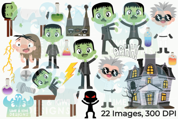 Frankenstein Monsters Clipart Pack All Images