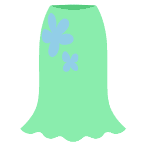 A Long Green Skirt