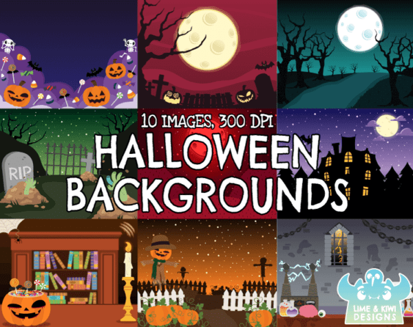 Halloween Backgrounds Clipart Preview 1