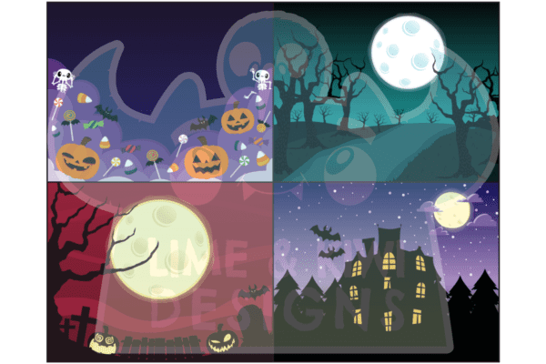 Halloween Backgrounds Clipart Preview 2
