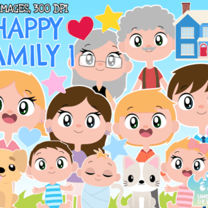 Happy Family 1 Clipart Pack