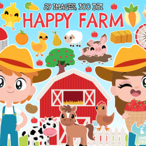 Happy Farm Clipart Pack