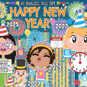 Happy New Year Clipart Pack