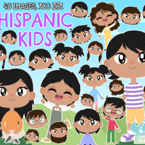 Hispanic Kids Clipart Pack