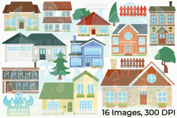 House Exteriors 1 Clipart Pack All Images