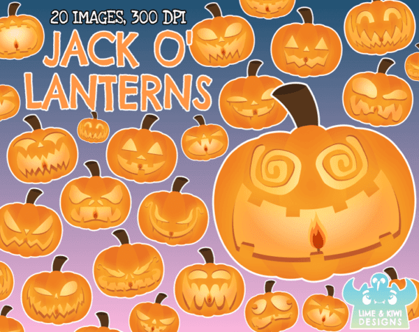 Jack O' Lanterns Clipart Pack