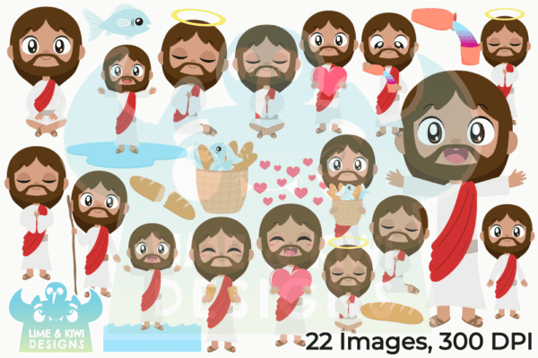 Jesus Christ (Option 2) Clipart Pack All Images