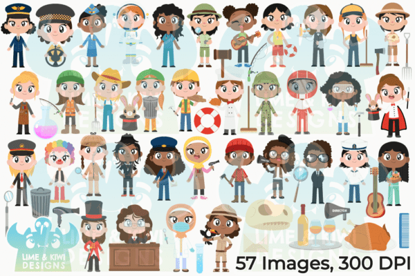 Jobs - Woman 2 Clipart Pack All Images