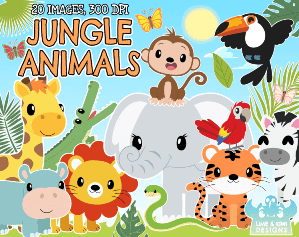 Jungle Animals Clipart Pack