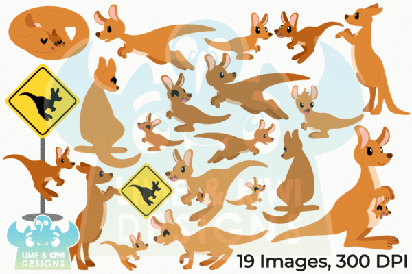 Kangaroos Clipart Pack All Images