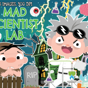 Mad Scientist Lab Clipart Pack