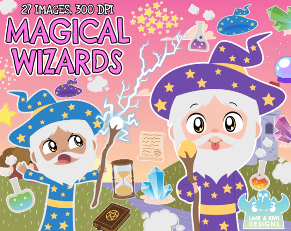 Magical Wizards Clipart Pack