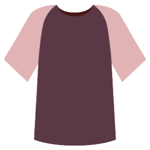 A mauve colored tee shirt