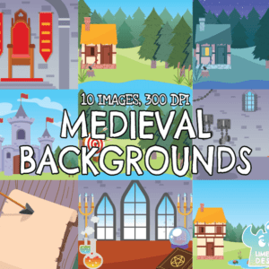Medieval Backgrounds Clipart Pack Preview 1