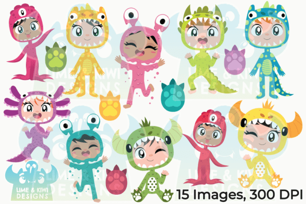 Monster Kids Clipart Pack All Images